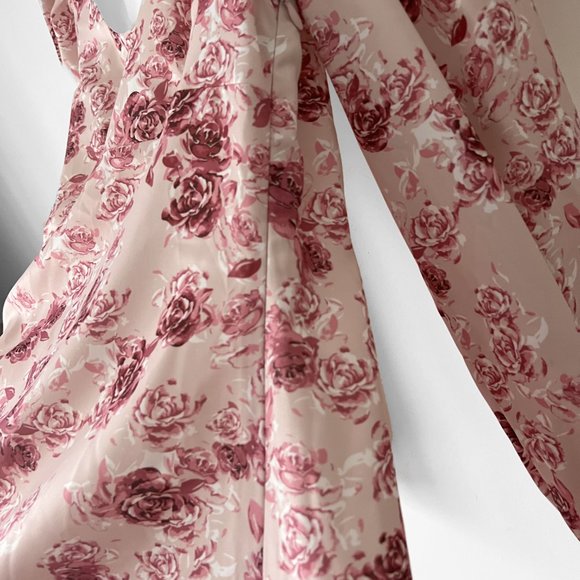NEW! Puff Sleeve Satin Mini Fit and Flare Dress pink tone, Size EU 36 (US 4) - Picture 11 of 16